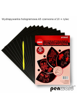 Wydrapywanka hologramowa A5 czerwona