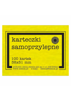 Karteczki samoprzylepne Fluo 38x51mm 100K żółte