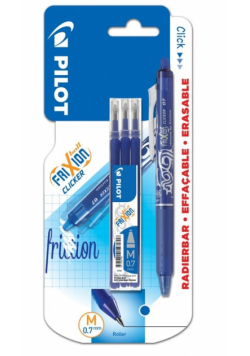Pióro kulk. FriXion Clicker niebieski 0.7 + wkłady