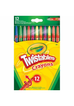 Kredki świecowe wykręcane zmywalne 12 kol CRAYOLA