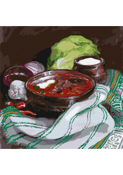 Malowanie po numerach - Obiad u babci 40x40cm