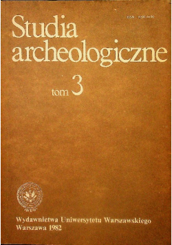 Studia archeologiczne Tom 3