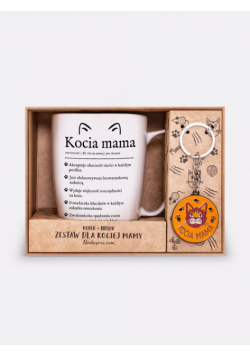 Zestaw / brelok + kubek / KOCIA MAMA