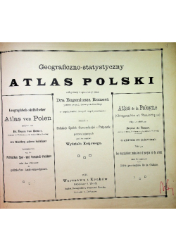 Geograficzno -  Statystyczny Atlas Polski 1916 r.