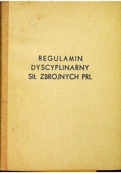 Regulamin dyscyplinarny sił zbrojnych PRL