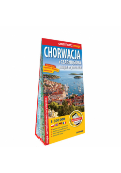 Chorwacja i Czarnogóra. Mapa wybrzeża; laminowana mapa samochodowo-turystyczna 1:300 000