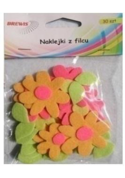 Naklejki z filcu Kwiaty 30szt
