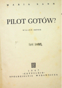 Pilot Gotów  1947 r