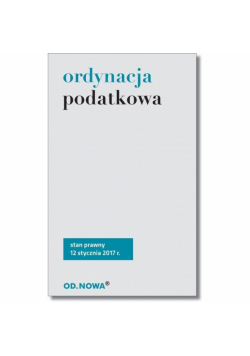Ordynacja podatowa 01/2017 BR