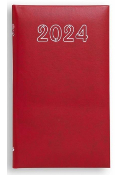 Kalendarz 2024 tygodniowy Standard - czerwony