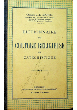 Dictionnaire de Culture Religieuse et Catechistique 1938 r.