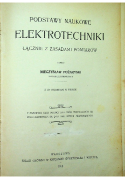 Podstawy naukowe elektrotechniki 1915