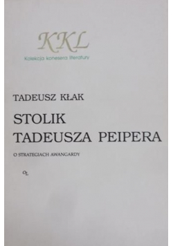 Stolik Tadeusza Peipera dedykacja autora