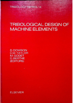 Tribological design of machine elements