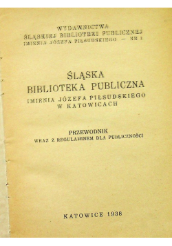 Śląska biblioteka publiczna 1938 r.