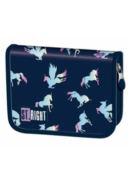 Piórnik dwuklapkowy bez wyp. Stright Holo Unicorns