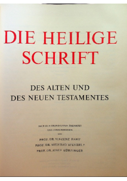 Die Heilige Schrift des Alten und des Neuen Testamentes