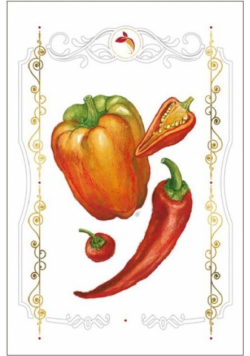Karnet 12x18cm + koperta Papryki