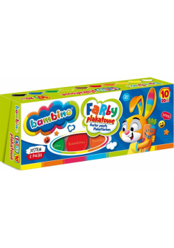 Farby plakatowe 20ml 10 kolorów BAMBINO