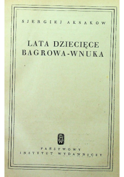 Lata dziecięce bagrowa wnuka