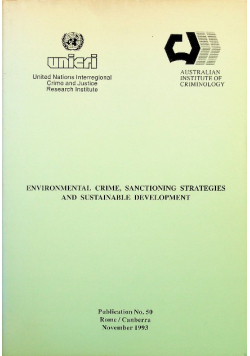 Environmental Crime Sanctioning Strategies and Sustainable Development