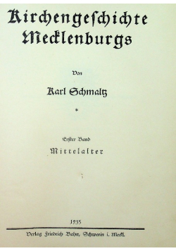 Richengeschichte medlenburgs 1935 r.