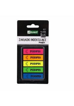 Zakładki indeksujące 12x45mm Podpis D.RECT