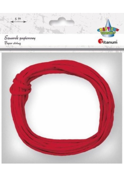 Sznurek papierowy 3.5mmx5m czerwony