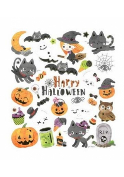 Naklejki papierowe - Halloween 32szt