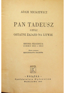 Pan Tadeusz 1948 r.