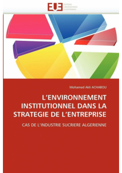 L''environnement Institutionnel Dans La Strategie De L''entreprise