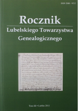 Rocznik Lubelskiego Towarzystwa Genealogicznego Tom III