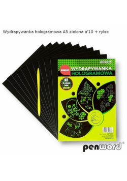 Wydrapywanka hologramowa A5 zielona