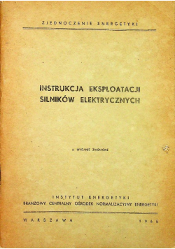 Instrukcja eksploatacji silników elektrycznych