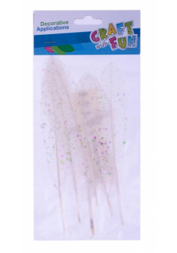 Piórka brokatowe konfetti 17-22cm