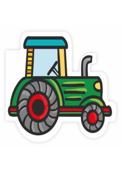 Karnet wycinany - Traktor