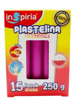 Plastelina różowa 15 lasek 250g
