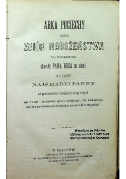 Arka pociechy 1873 r.