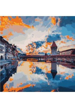Malowanie po numerach - Ulubiona Szwajcaria 50x50