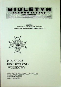 Przegląd historyczno - wojskowy Kwartalnik Rok V Nr specjalny 4