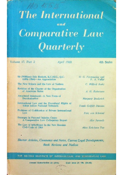 The international and comparative law quarterly  volume 17 part 2