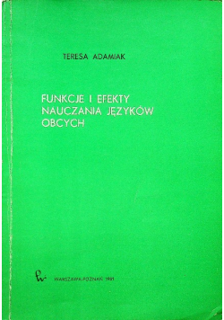 Funkcje i efekty nauczania języków obcych