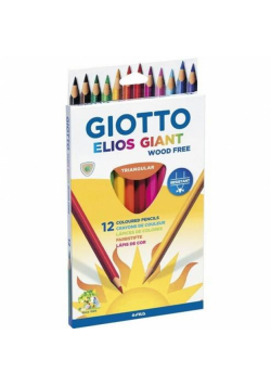 Kredki ołówkowe Elios Giant Triangular 12 kolorów