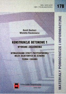 Konstrukcje betonowe 1. Wybrane zagadnienia Wymia