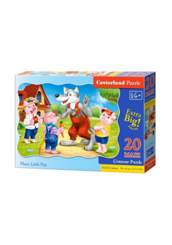 Puzzle 20 maxi - Three Little Pigs CASTOR
