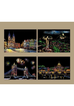 Magiczna Zdrapka - 4w1 Jasne miasta 21x30cm