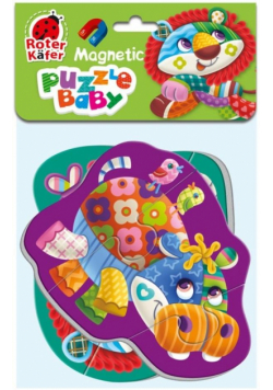 Miękkie magnetyczne puzzle Lew i Hipopotam