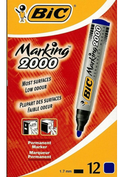 Marker Marking 2000 okrągły niebieski (12szt) BIC