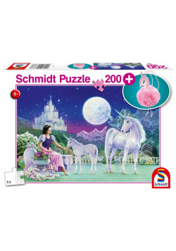 Puzzle 200 Jednorożec + pluszowy brelok G3