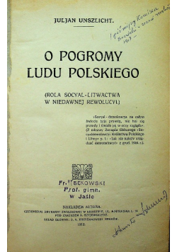 O pogromy Ludu Polskiego 1912 r.